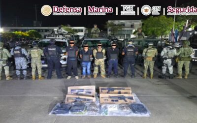 Autoridades federales detienen a cuatro personas relacionadas con el cobro de piso, en Tabasco