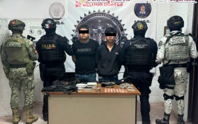 Tras cateo, detienen en Guerrero a dos hombres con drogas y armas de fuego