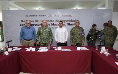 Gabinete de Seguridad robustece vinculación con empresarios sinaloenses